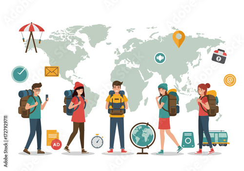 Backpacking Adventure Around the World with Guides and Travel Gear