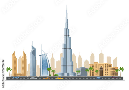 Burj Khalifa and the Modern Dubai City Skyline