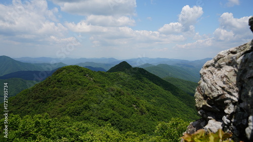 Korea's beautiful mountains and blue skies