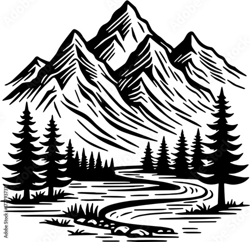 mountain idea icon illustration