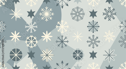 Seamless Pattern with Retro Style Christmas Gift Boxes and Ribbons