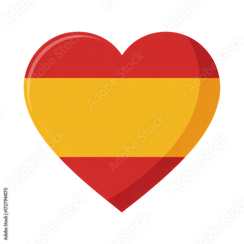 Vector Illustration of a Heart-Shaped Spanish Flag in a Clean Flat Design Style on Transparent Background Free Download Vector Illustration of a Heart-Shaped Spanish Flag in a Clean Flat Design Style on Transparent Background - GFXLoad