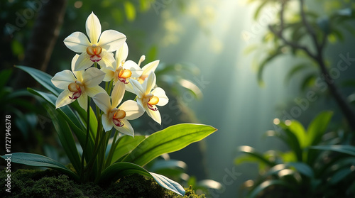 A lush cluster of Doll Orchids
