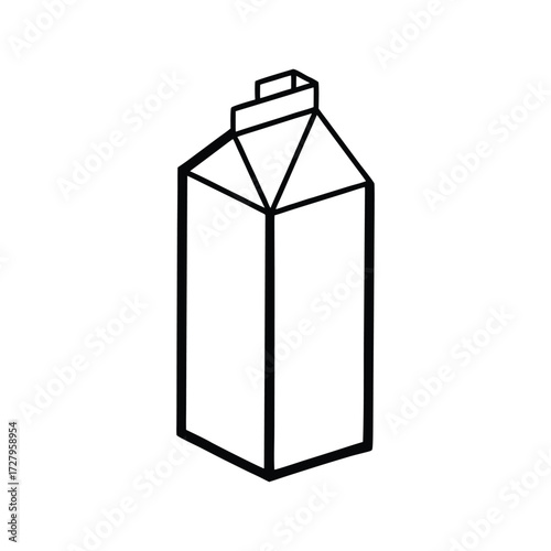 Outline of a Milk Carton container beverage