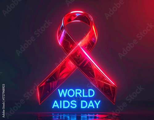 World AIDS Day Awareness Red Ribbon Concept