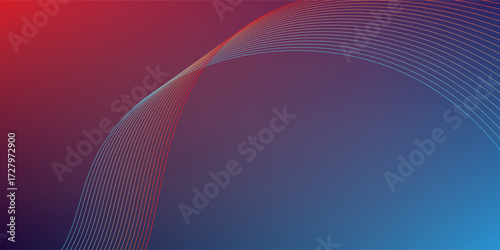 Blue purple red gradient mesh abstract background with wavy blended lines nice for wallpaper or banner