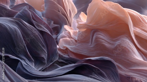 Delicate Layers of Fabric in Soft Pastel Colors Creating a Serene and Abstract Composition With Flowing Textures and Gentle Folds