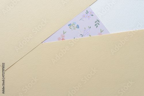 textured card stock paper with floral paper element