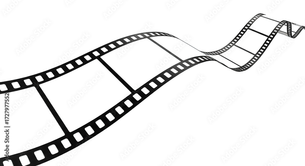 Fototapeta premium Film strip isolated on transparent background