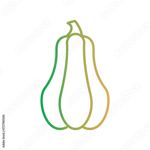 Autumn squash a vibrant line icon for fall harvest and seasonal design