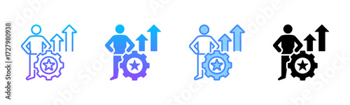 Self Improvement Multi Style Icon Set