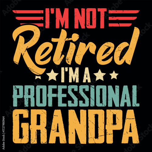 Funny Retirement Officially Retro Vintage Retired T-shirt Design