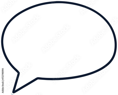 Simple outline of a dialogue bubble.