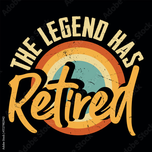 Funny Retirement Officially Retro Vintage Retired T-shirt Design