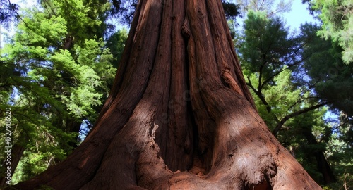 Giant Sequoia Tree in Redwood National Park.