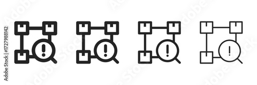Supply Disruption Icon Set With Multiple Line Styles Vector Illustration 