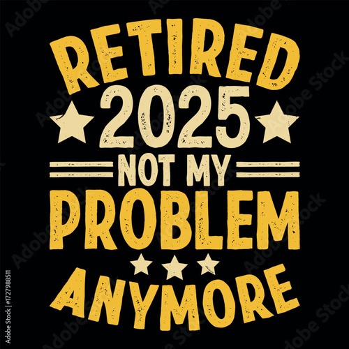 Funny Retirement Officially Retro Vintage Retired T-shirt Design