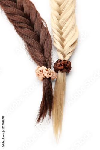 Braided strands with scrunc...