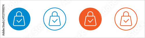 Shopping bag icon. Eps10 file.
