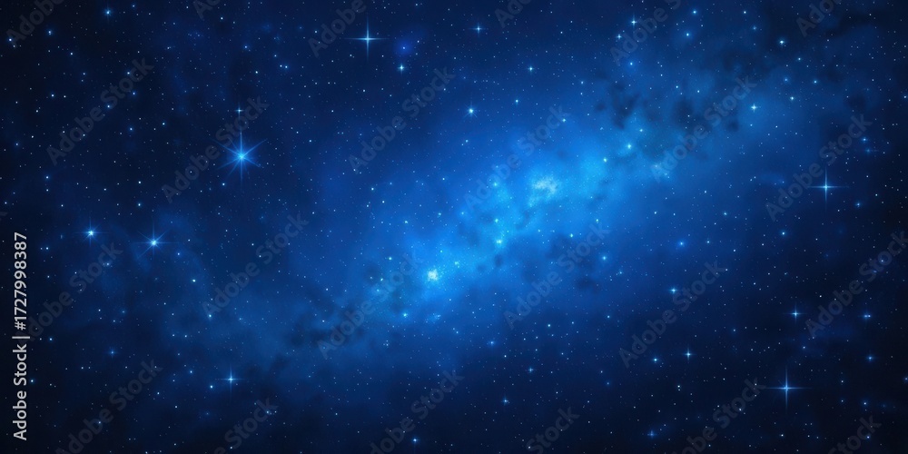 Obraz premium Deep Blue Starry Night A Calming Cosmic Backdrop
