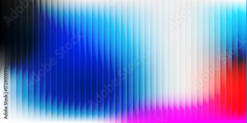 Abstract Vertical Lines with Color Gradient and Light Effects.