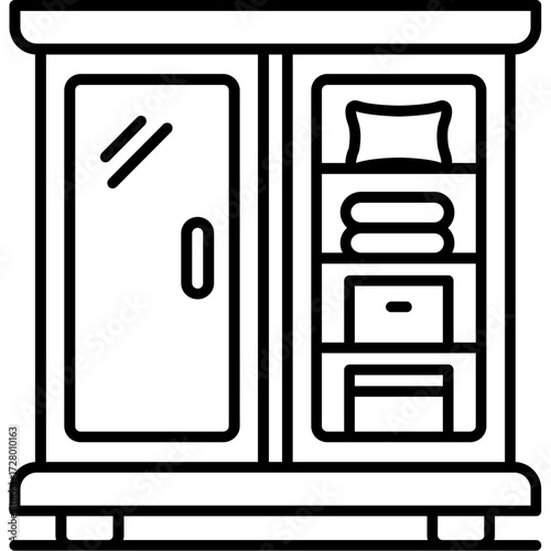 Cloth cabinet Outline Icon