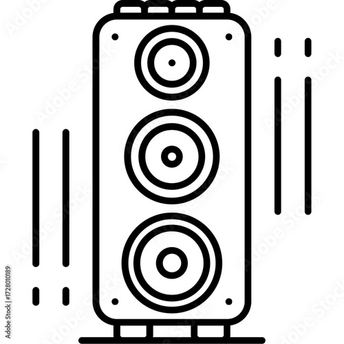 Sound speaker Outline Icon