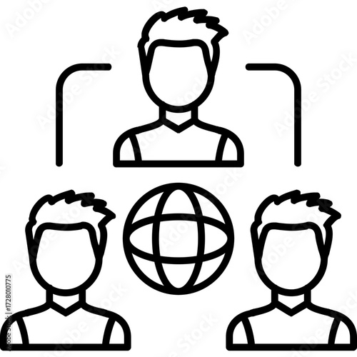 IT Outsourcing Outline Icon