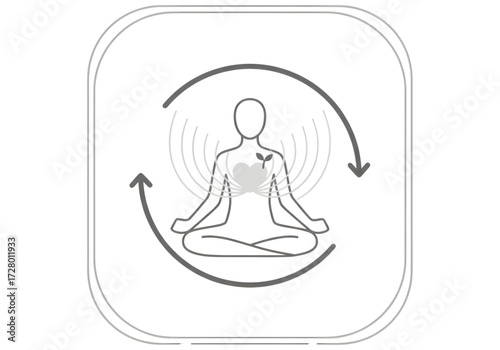 Minimal icon of a self-healing icon — no background, no shadow PNG