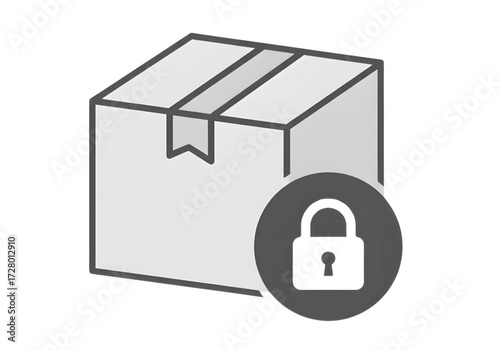  Minimal icon of a secure parcel — no background, no shadow PNG