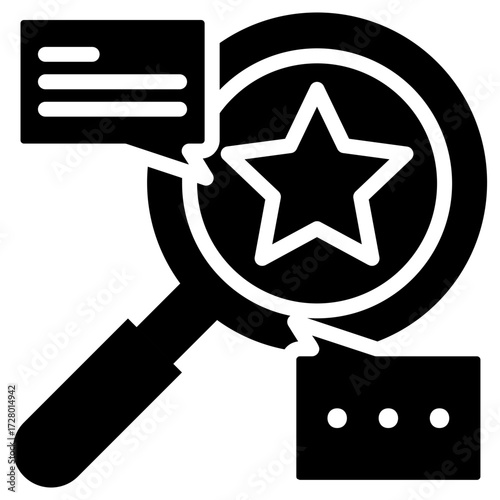 Qualitative research icon for market research, website, application, printing, document, poster design, etc