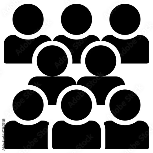 Population icon for market research, website, application, printing, document, poster design, etc