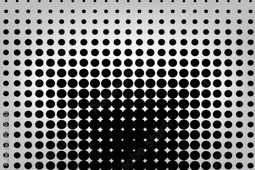 Halftone square pixel effect vector background