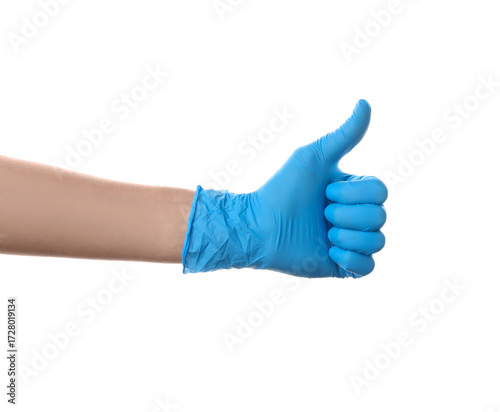 Female hand in medical glov...