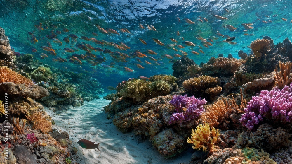 Obraz premium Colorful underwater coral reef