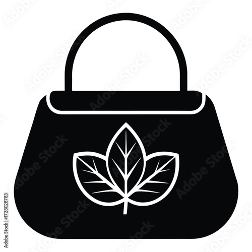 autumn leaf purse vector icon