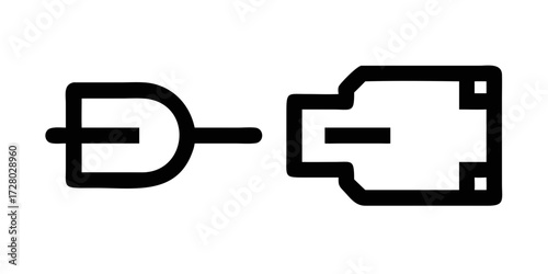 plug in plug out icon sign vector
