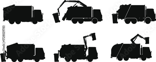 Garbage truck, waste disposal vehicle, rubbish collection, sanitation truck, trash removal, recycling service, refuse disposal, municipal cleaning, environment service, waste management