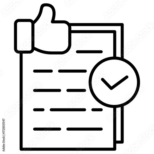 Review Approval Outline Icon