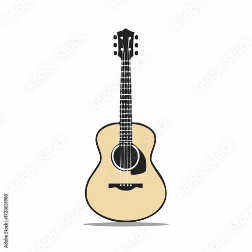 acoustic guitar vector illustration