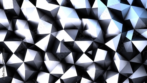 Abstract geometric background with dynamic triangular facets and