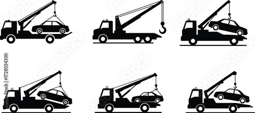 Tow truck, car towing, vehicle recovery, roadside assistance, breakdown service, emergency towing, automotive crane, accident recovery, transport truck, heavy duty wrecker