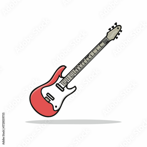 electric guitar isolated on white