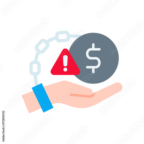 Debt flat icon