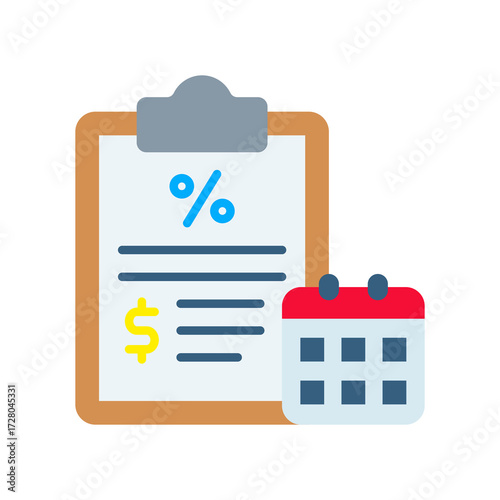 Tax flat icon
