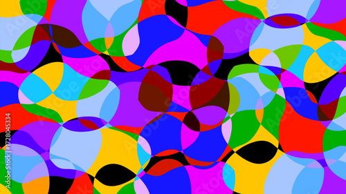 Abstract colorful fluid shape on background.