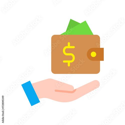 Wallet flat icon