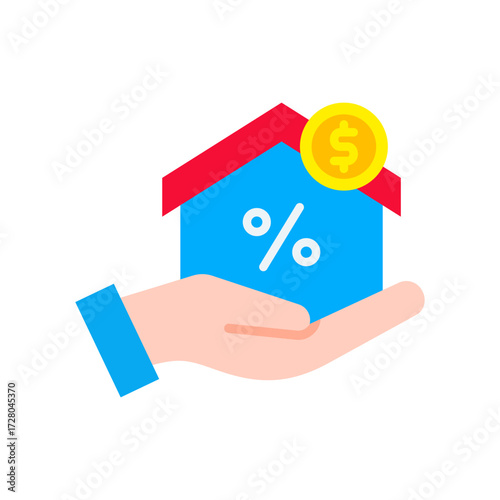 Mortgage flat icon