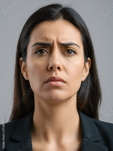 The portrait of disgusted and disaffected woman