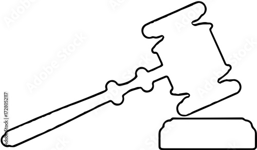 Judge law icon illustration